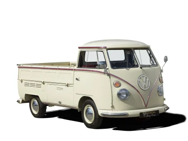 VW Bulli T1 Pritschenwagen als Septemberblatt aus dem Kalender „Faszination VW Bulli 2022“.