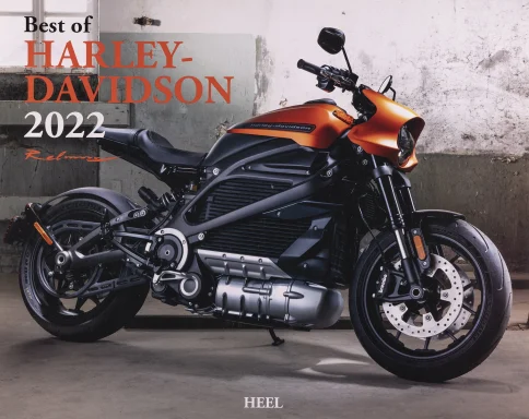 Titelblatt des Harley-Davidson Kalenders 2022 mit einer Harley-Davidson LiveWire.

