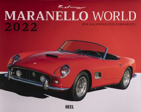 Titelmotiv des Maranello World Kalenders 2022 mit rotem Ferrari 250 GT California Spyder – klassische Automobilfotografie von Dieter Rebmann