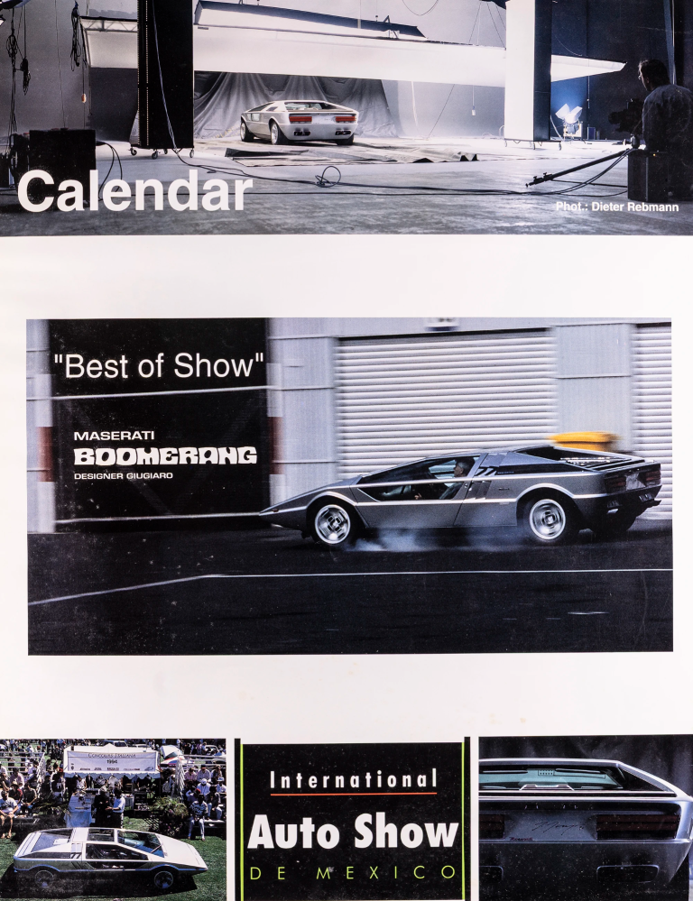 Kalender Maserati Boomerang Titelbild des Kalenders Best of Show mit dem legendären Maserati Boomerang.
