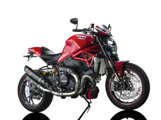 Ducati Monster 1200 R von 2017 in professioneller Studiofotografie auf weißem Hintergrund.