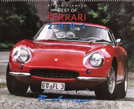 Roter Ferrari 275 GTB "Short Nose" als Titelmotiv des Kalenders Best of Ferrari 2001, professionell fotografiert von Dieter Rebmann.