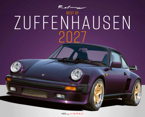 Modifizierter Porsche 930 3,3 Turbo auf dem Titelblatt des Kalenders „Best of Zuffenhausen 2027“.