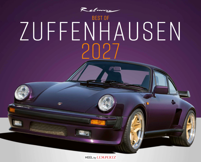 Modifizierter Porsche 930 3,3 Turbo auf dem Titelblatt des Kalenders „Best of Zuffenhausen 2027“.